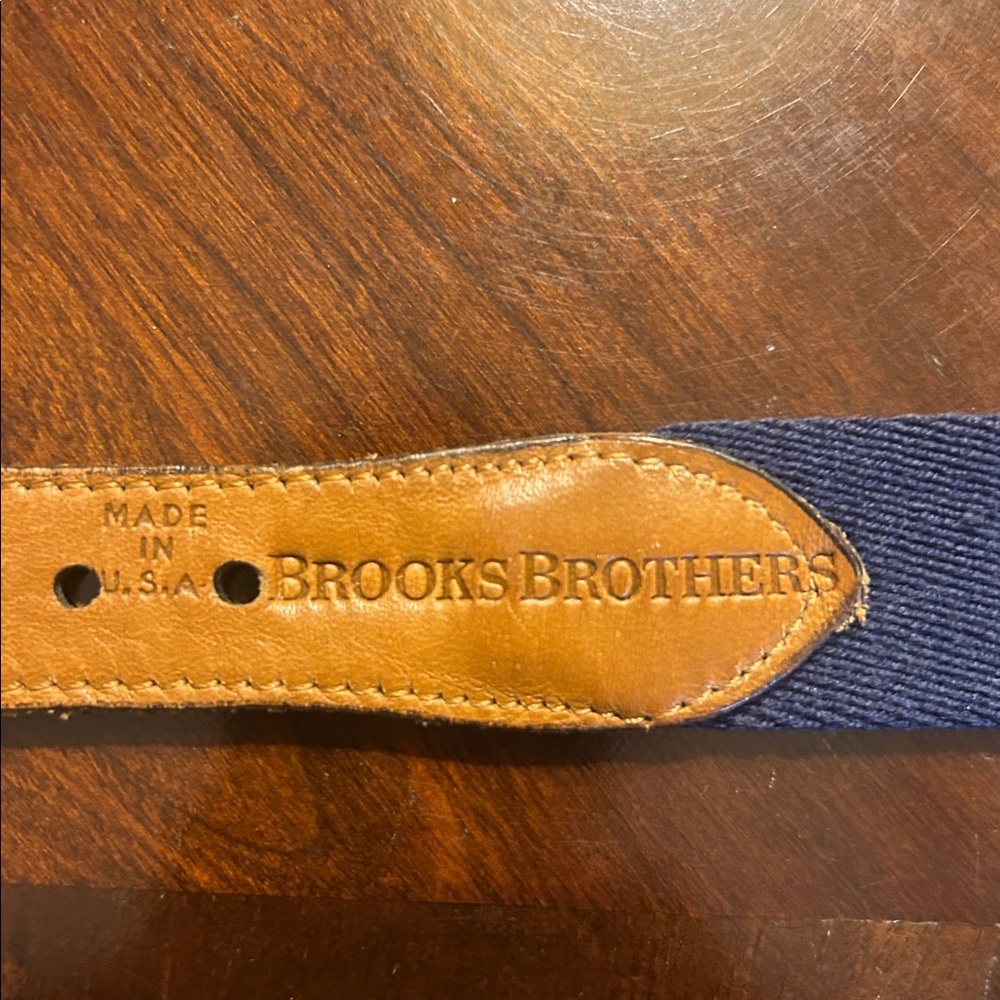 Brooks Brothers Navy and Red Big Kids Belt - Picture 5 of 7